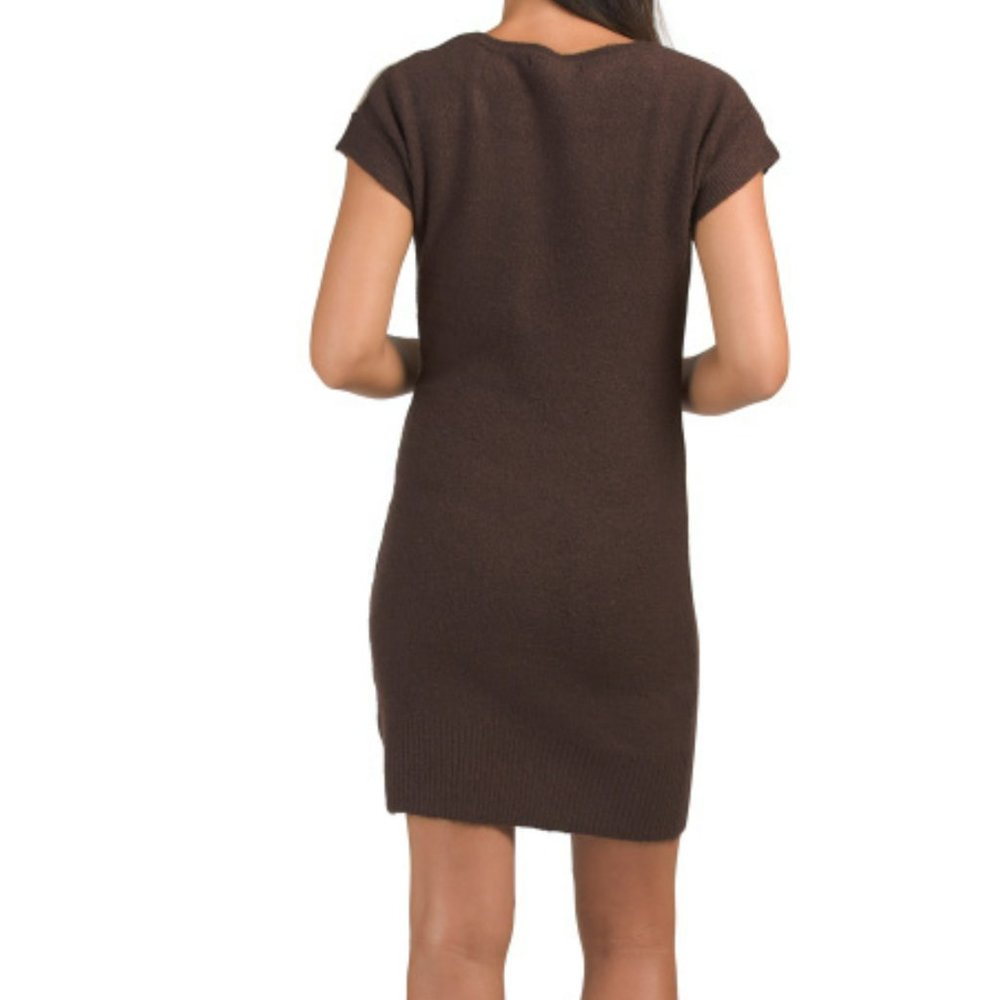 NWT Beautiful VERTIGO Paris Short Sleeve Abstract Print Knit Dress - Picture 4 of 7